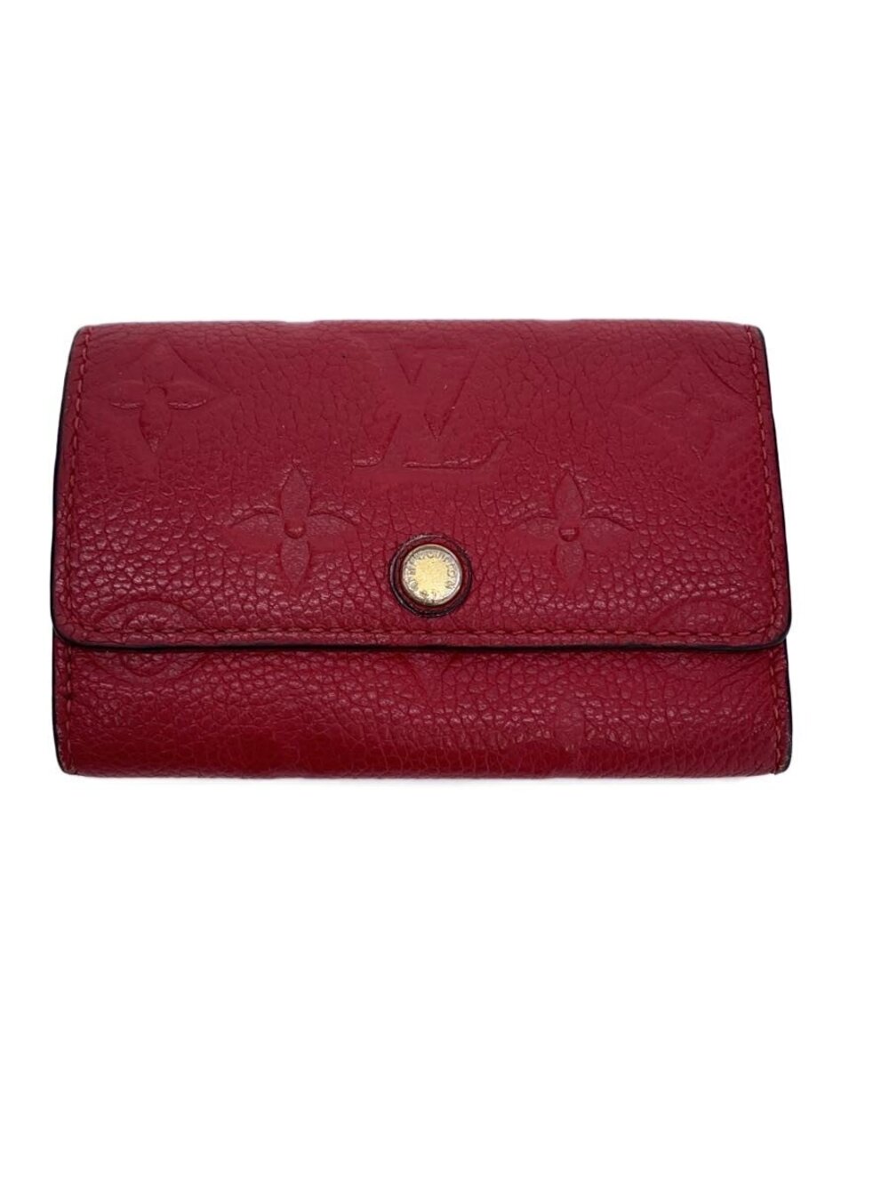 LOUIS VUITTON Multicles Monogram Empreinte Cowhide Leather RED